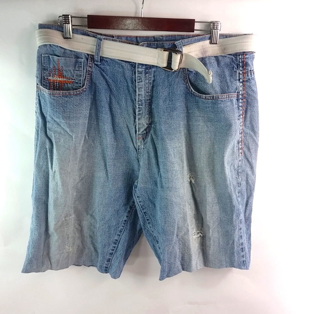 Urban Level Mens 38 Distressed Cutoff Jeans Shorts